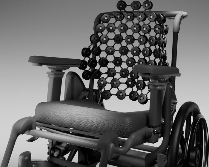 ModuliX applied to a wheelchair backrest
